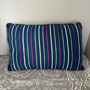 Striped Blue Accent Pillow